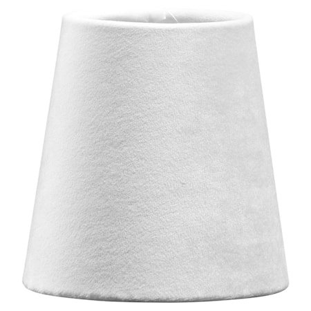 Lampeskjerm Queen Fløyel Hvit 12cm