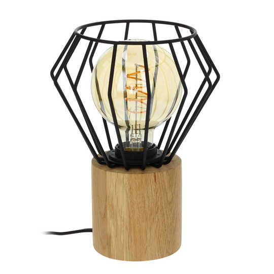 Envolight Vento bordlampe svart/eik 1 lyskilde