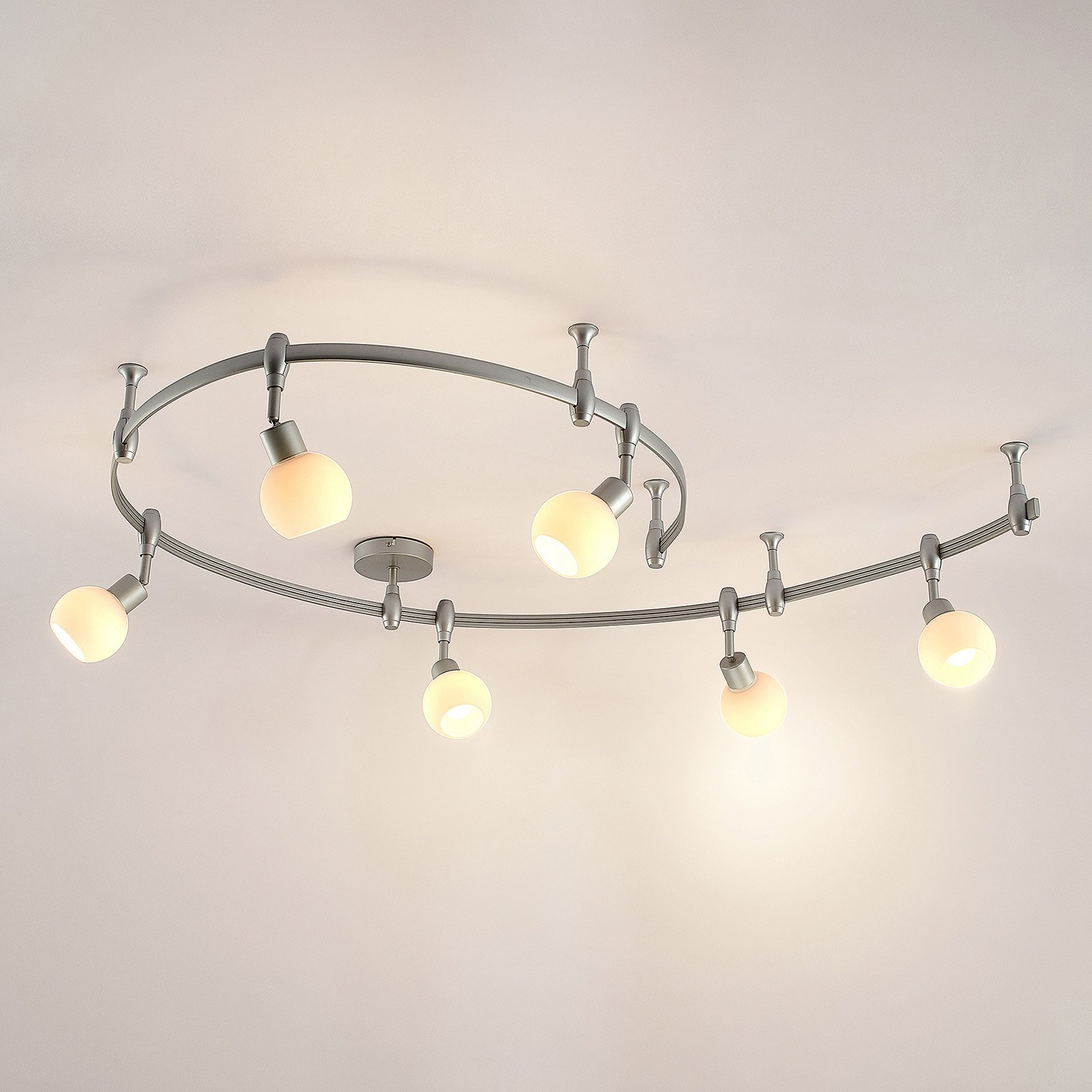 Arcchio Peetz LED-taklampe med glass, 6 lys