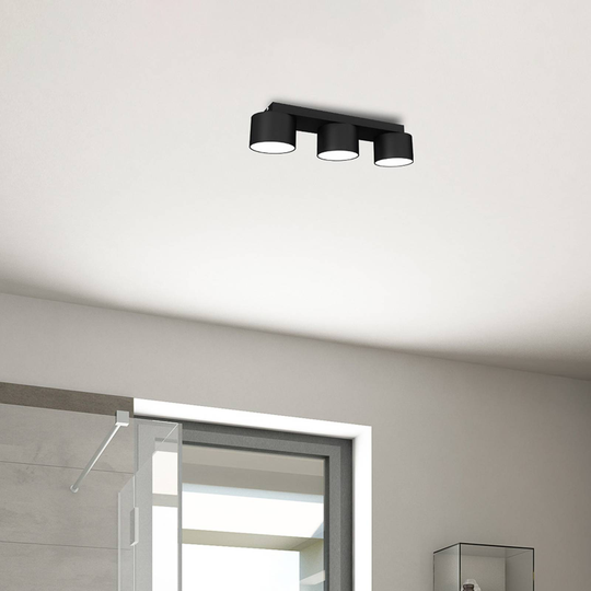 Taklampe Cloudy bjelke 3 lyskilder svart