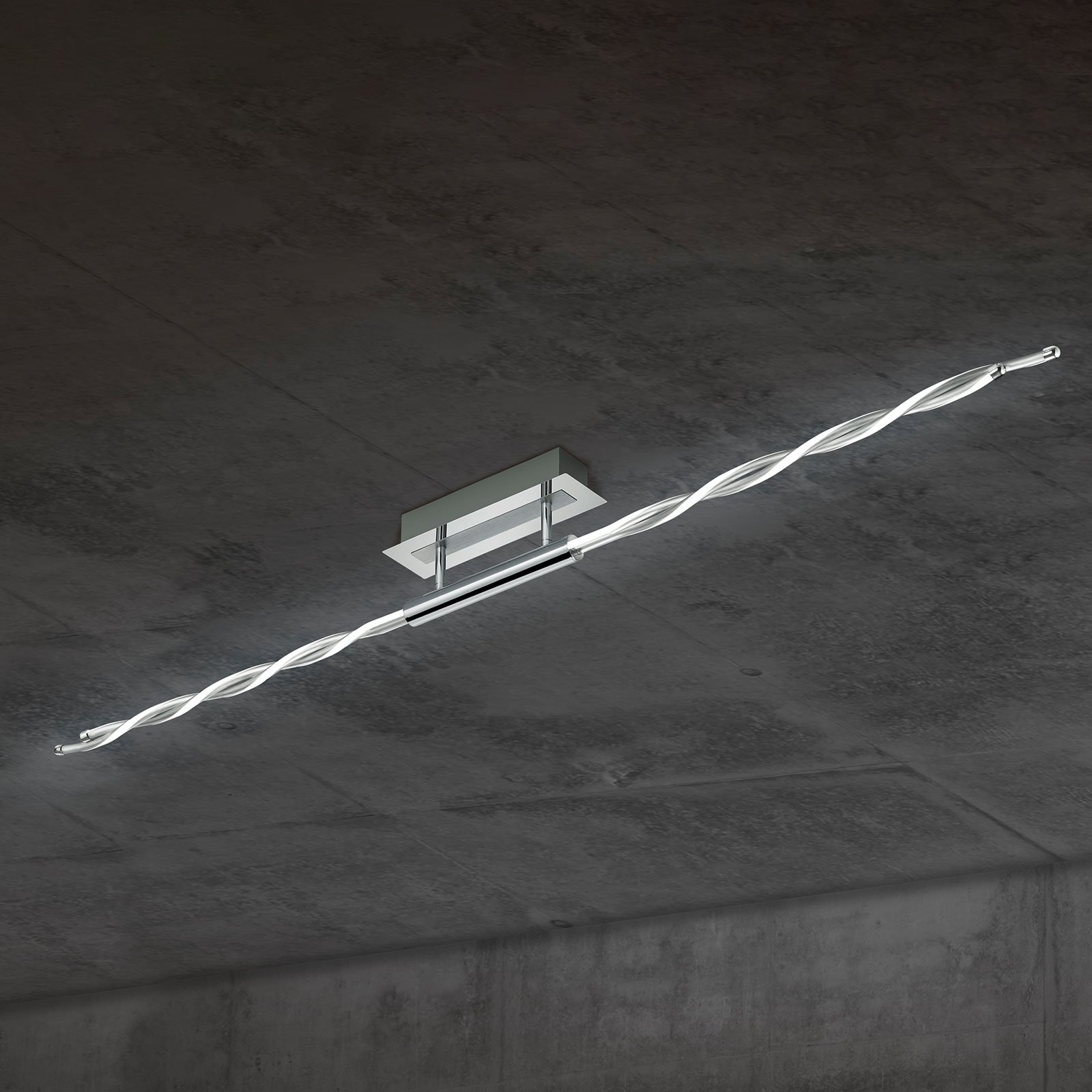 Interessant snirklet LED-taklampe Portofino
