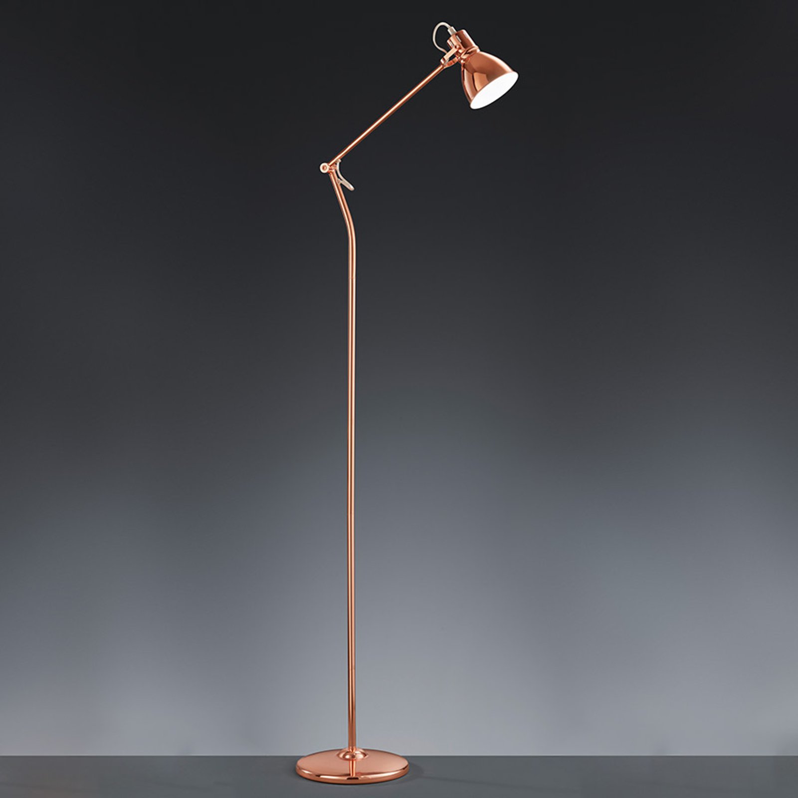 Kobberfarget stålampe Keali