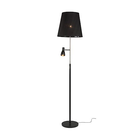 Costello Gulvlampe Mattsvart LED E27+3 W