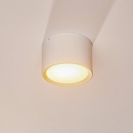 LED-downlight Ita i hvitt med spreder, Ø 12 cm