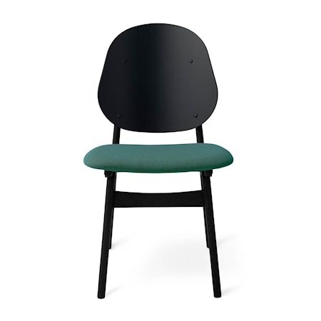 Noble stol Dark Cyan svartlakkert eik