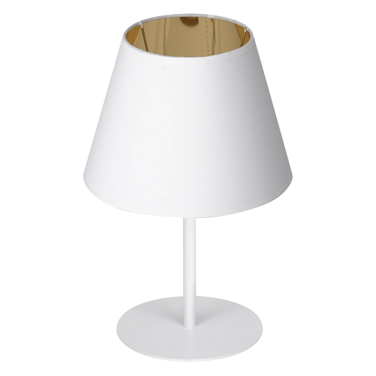 Bordlampe Soho, konisk høyde 33 cm hvit/gull