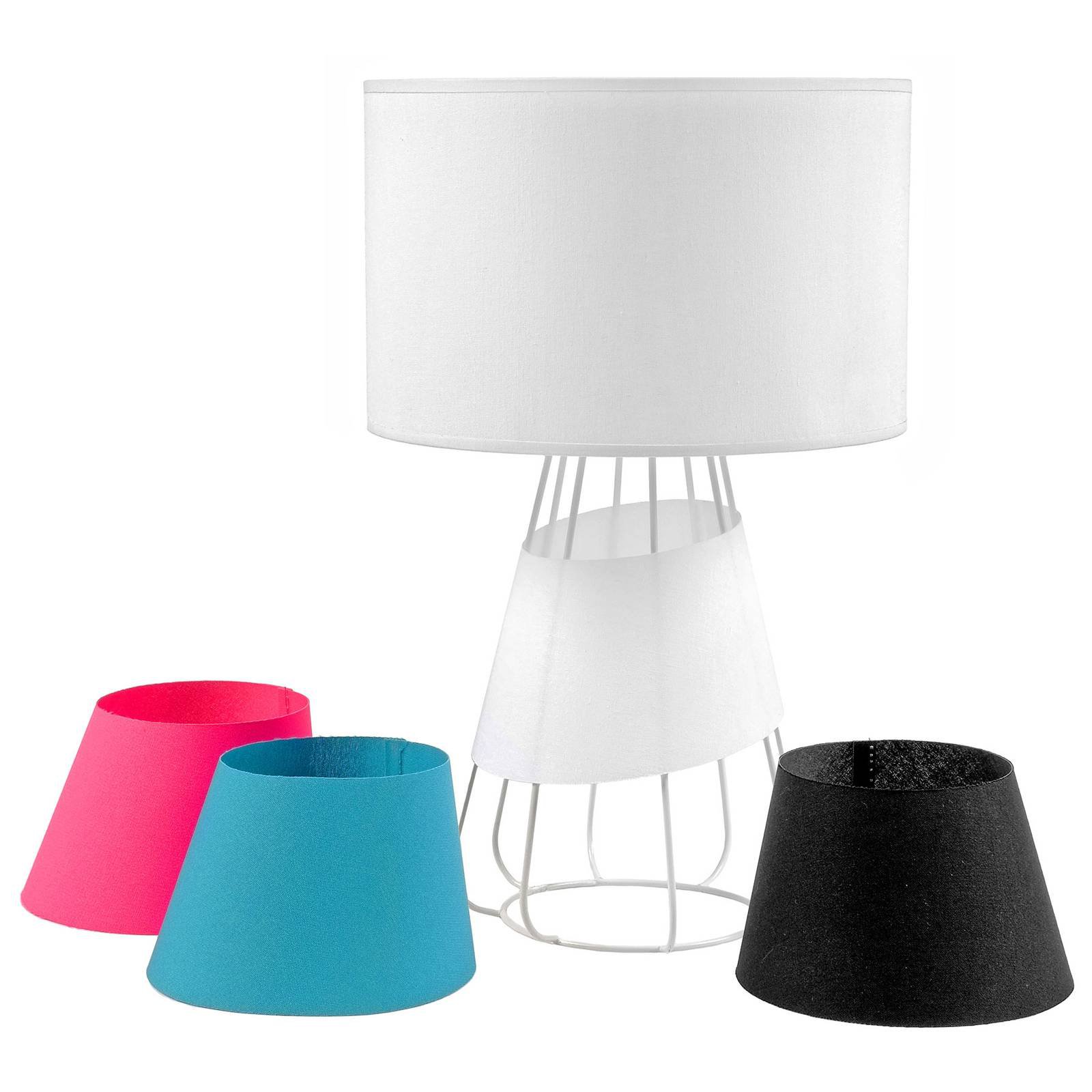 Bordlampe Patrizia, hvit