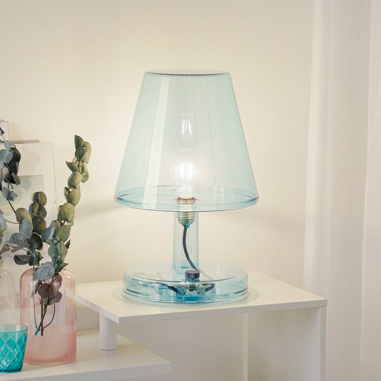 Fatboy LED-bordlampe Trans-Parents blå