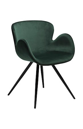 Stol Gaia Velour - Emerald Grønn