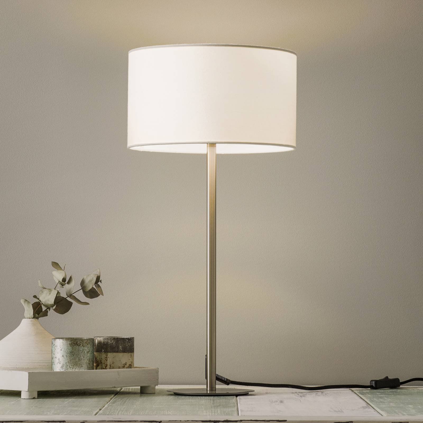 Schöner Wohnen Pina bordlampe, hvit