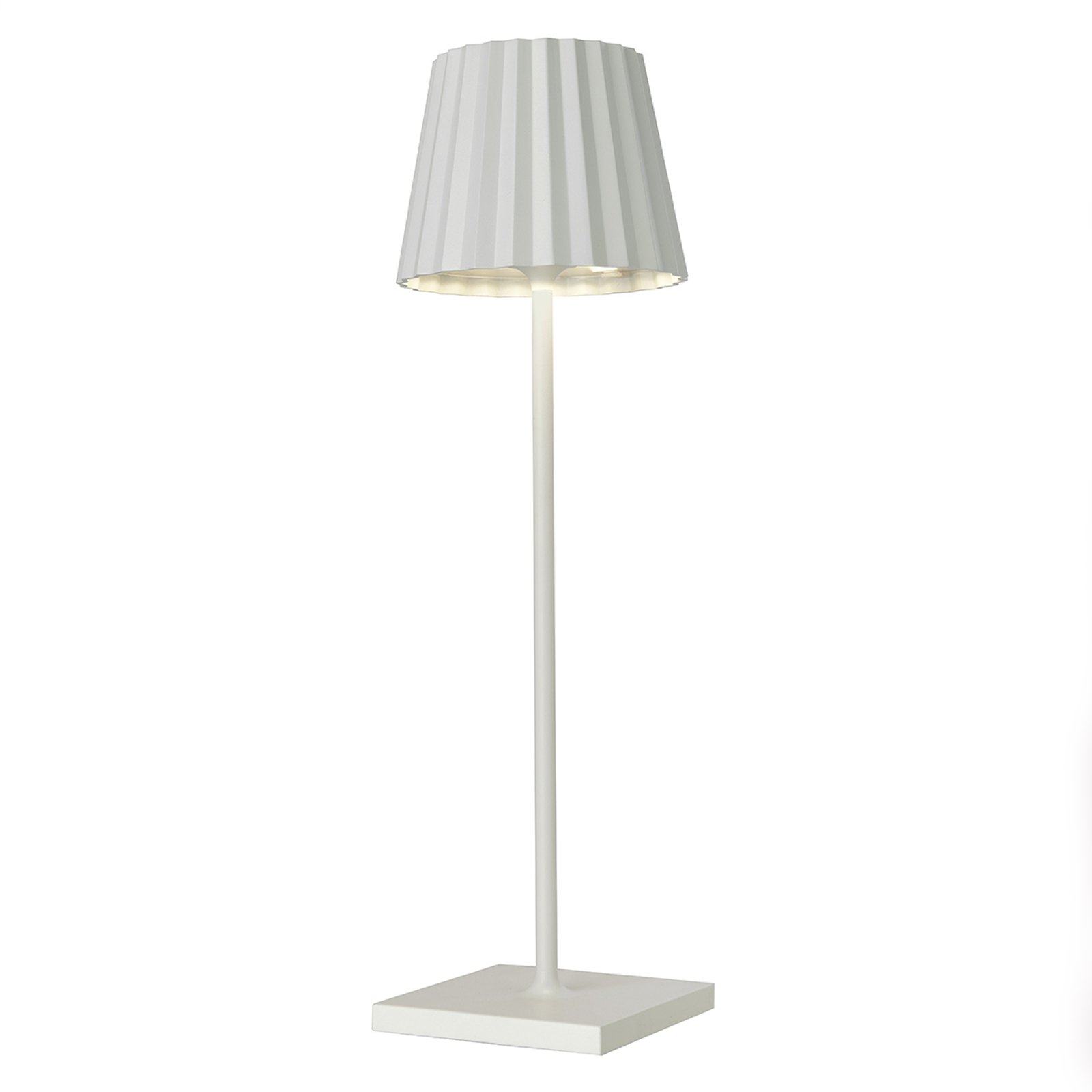 LED-bordlampe Troll 2.0 for uteområdet, hvit