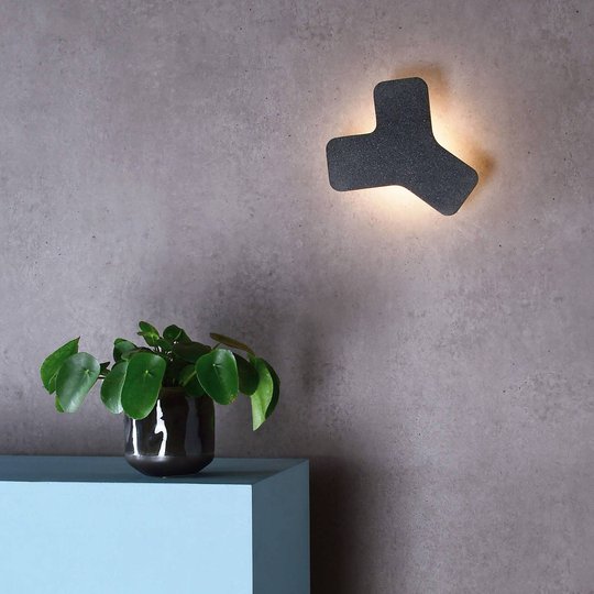 Ypsilon LED-vegglampe, mørkegrå