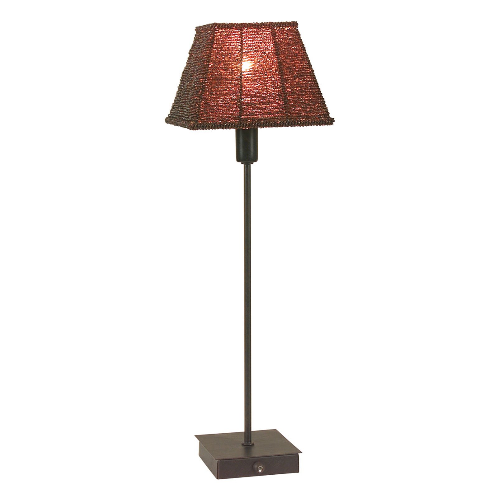 Pearl bordlampe kvadratisk utførelse brun