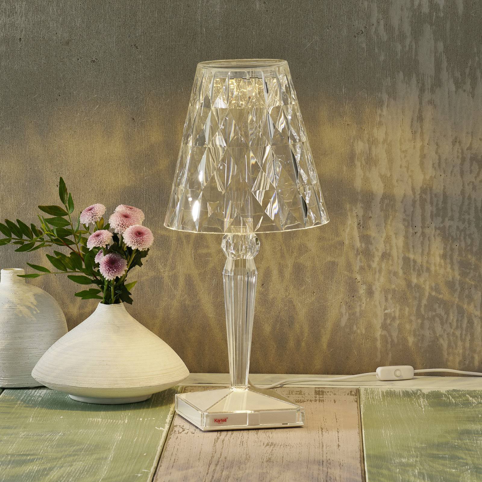 Kartell Big Battery - bordlampe IP20, transparent