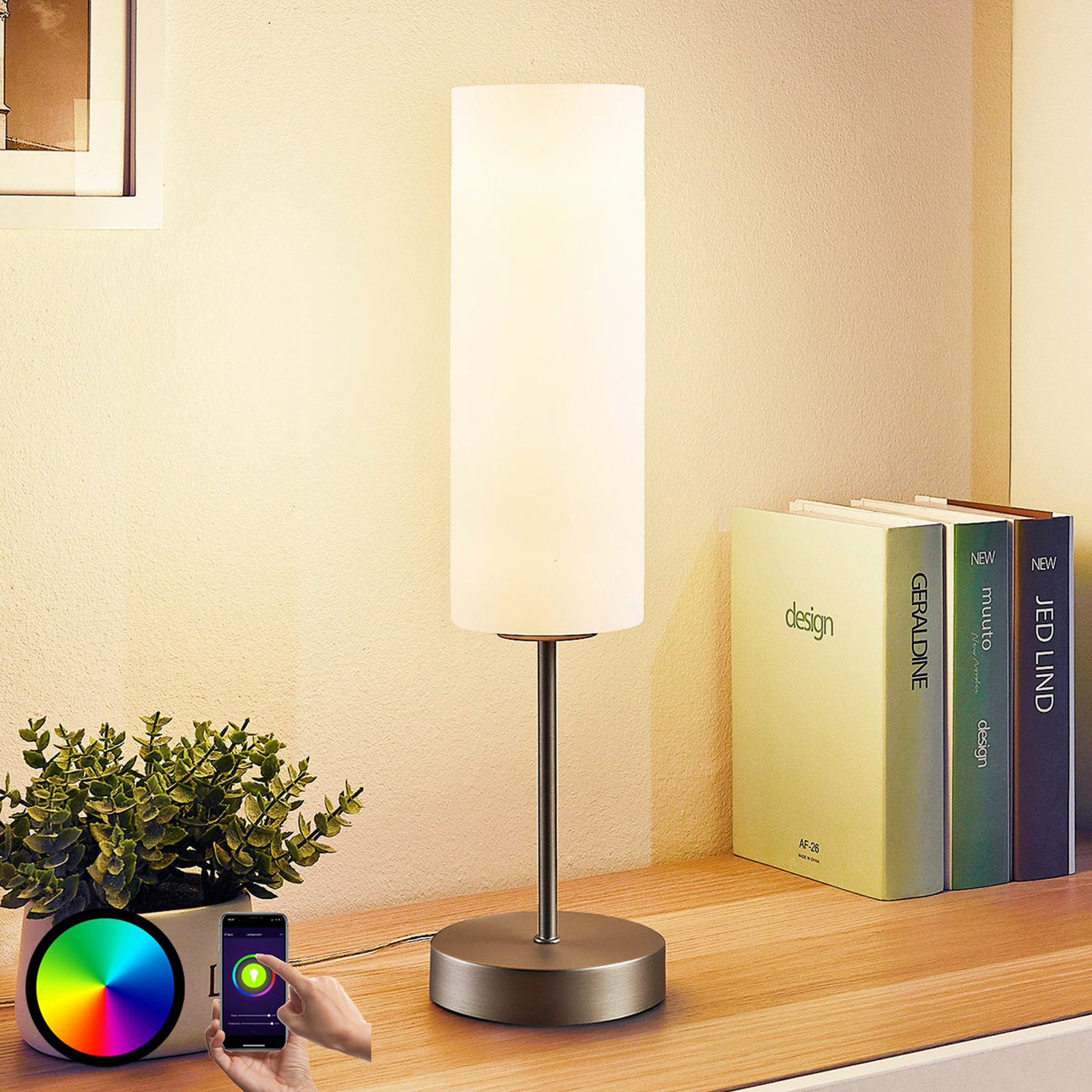 Lindy Smart LED-bordlampe Felice med RGB-modus
