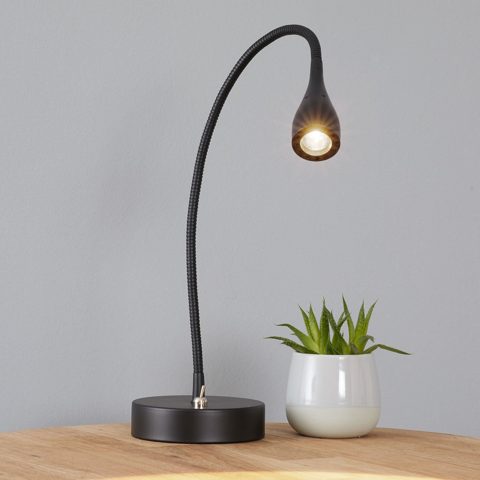 Mento - fleksibel LED-bordlampe i svart