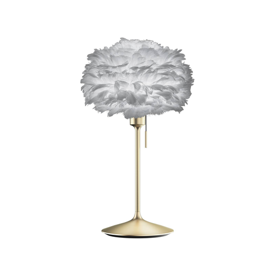 UMAGE Eos mini bordlampe lysegrå/messing