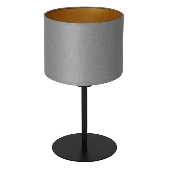 Bordlampe Soho, sylindrisk høyde 34cm grå/gull