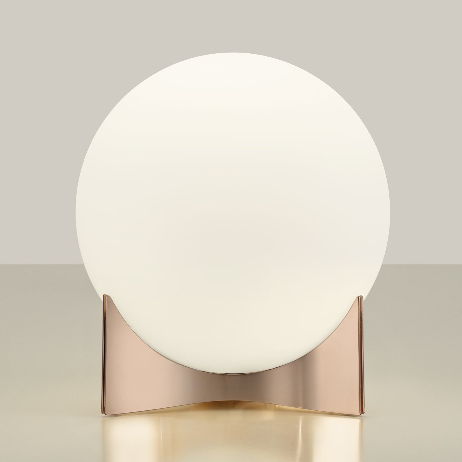 Terzani Oscar bordlampe av glass, rosegull