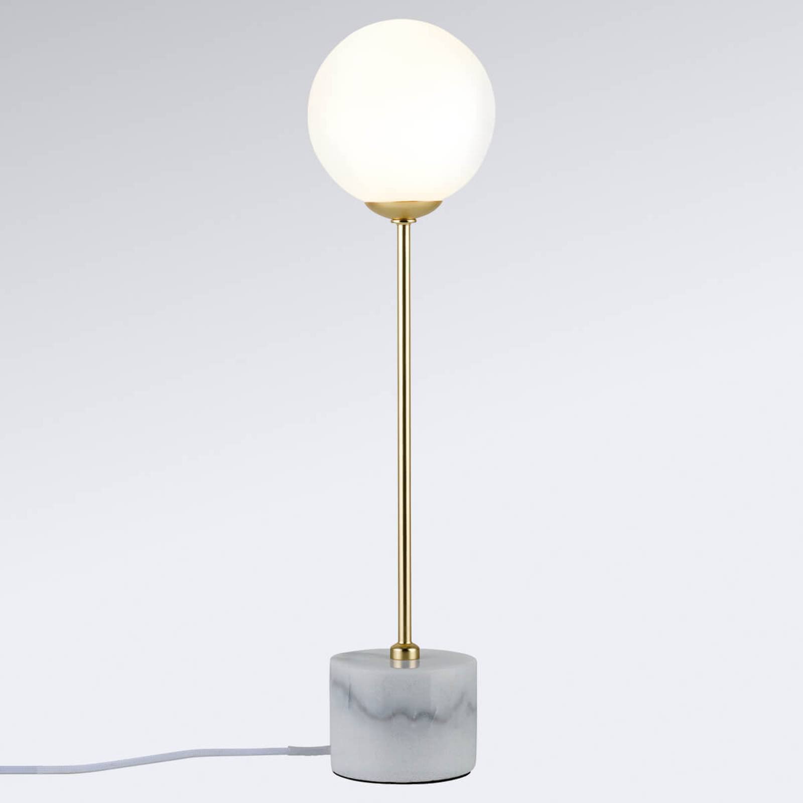 Moa - puristisk bordlampe med marmorsokkel