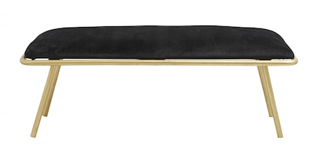 Cozy Svart Benk med Gullfargede bein
