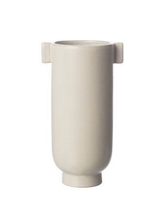 Vase m hank Hvit sand 21 cm