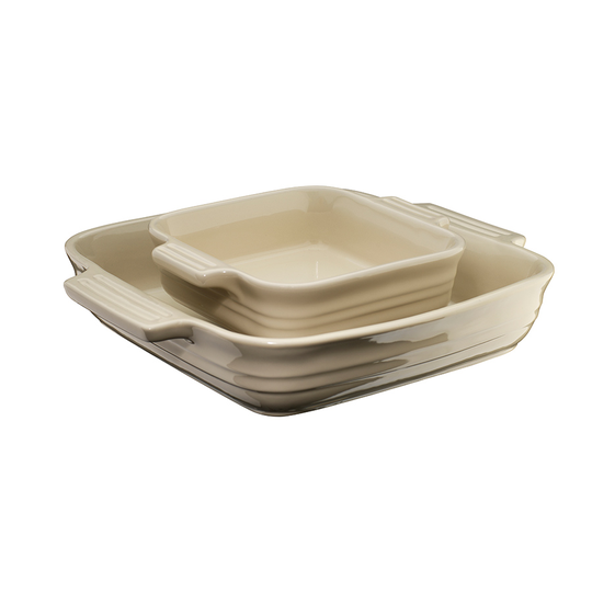 Kvadratisk Fatsett, 15/23cm Creme