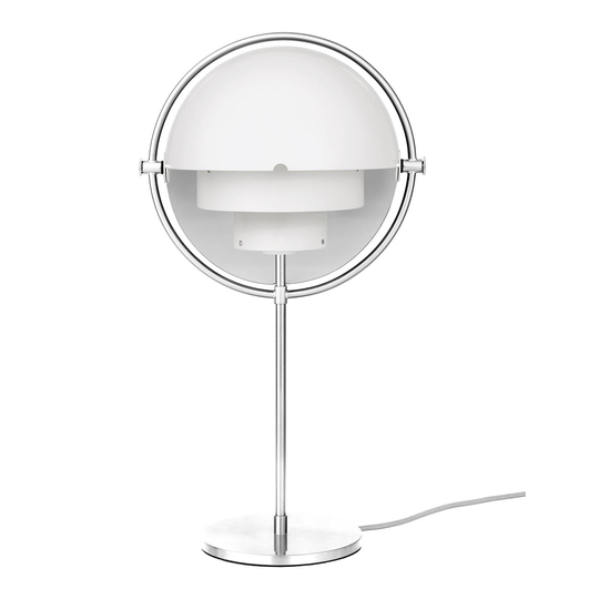 GUBI Multi-Lite bordlampe, krom/hvit