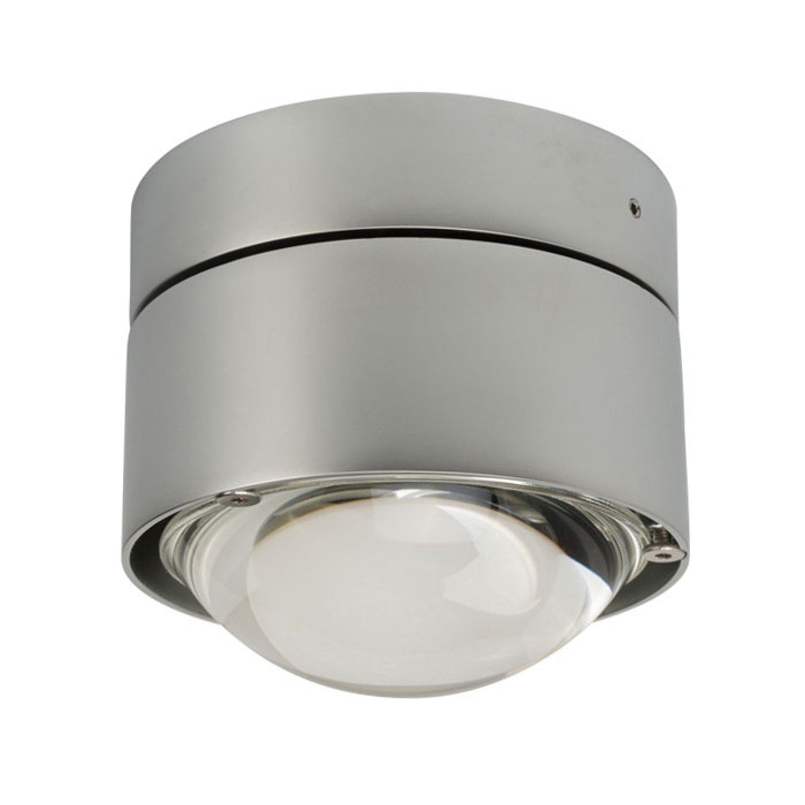 LED-taklampe Puk Plus, krom matt