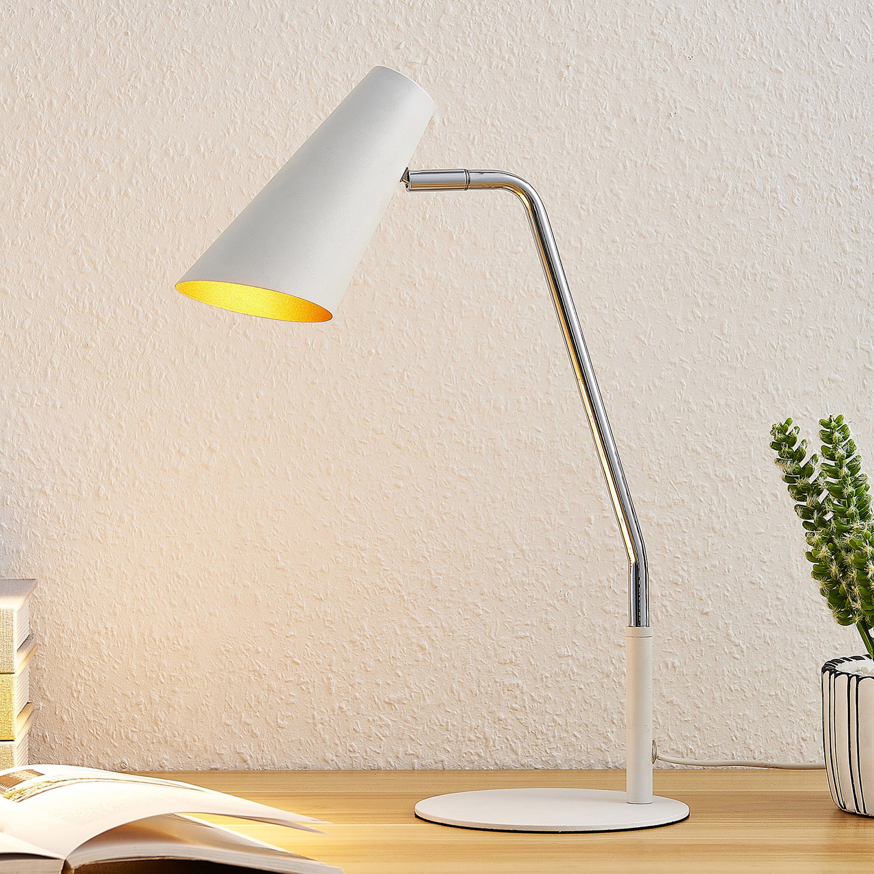 Lucande Wibke bordlampe i hvitt