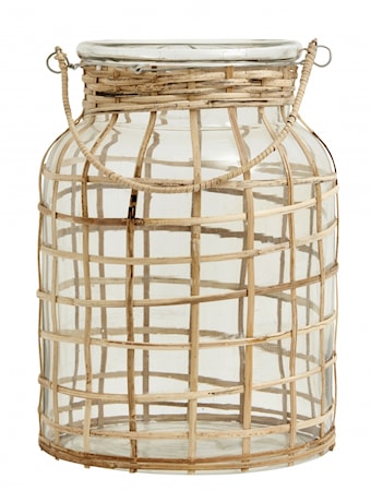 Bamboo Lysestake Glass Large