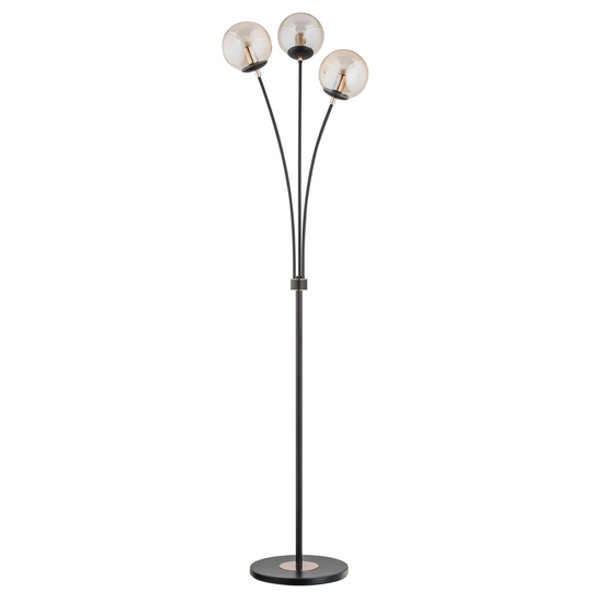 Gulvlampe Artis med kuleglass, 3 lyskilder