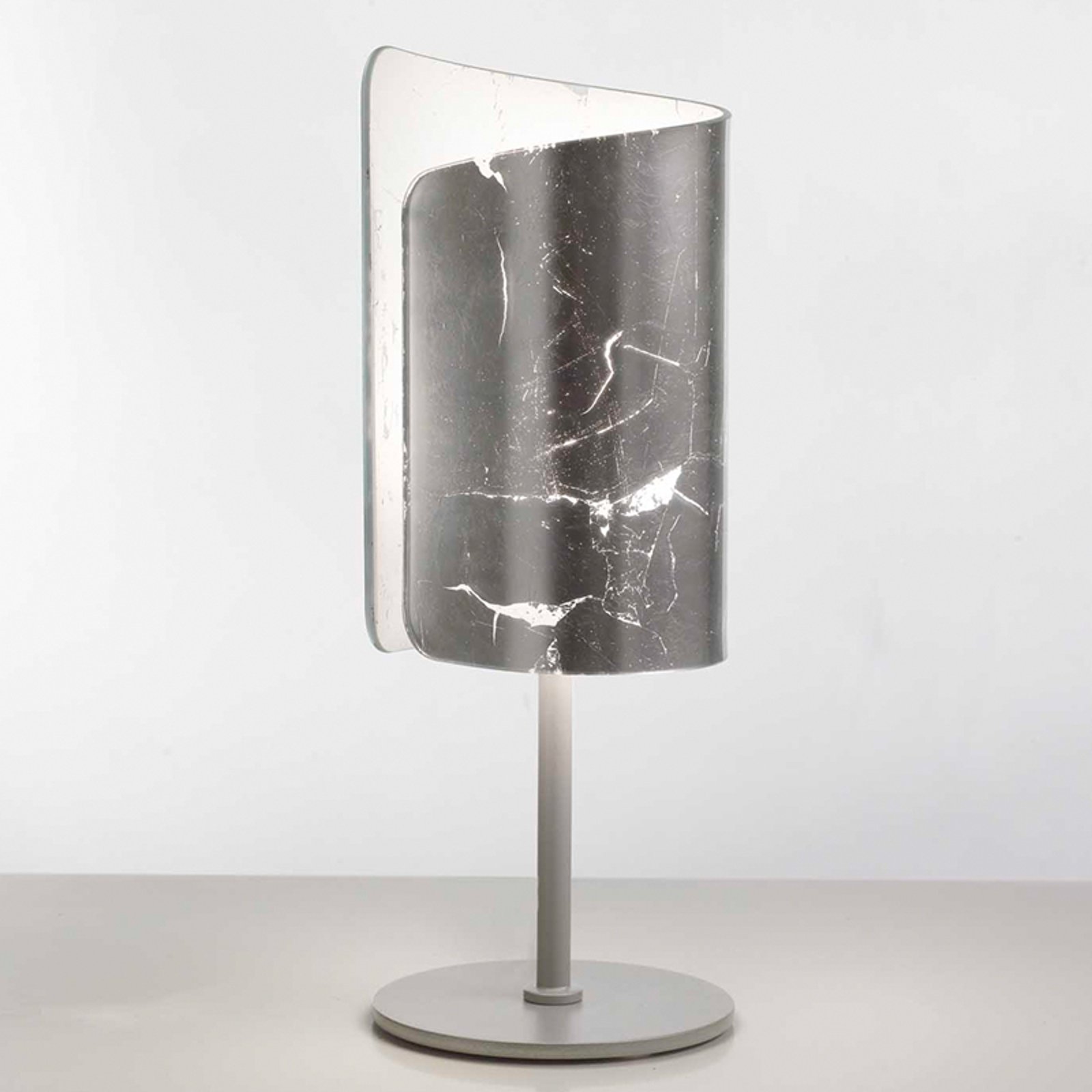 Vakker bordlampe Papiro sølv
