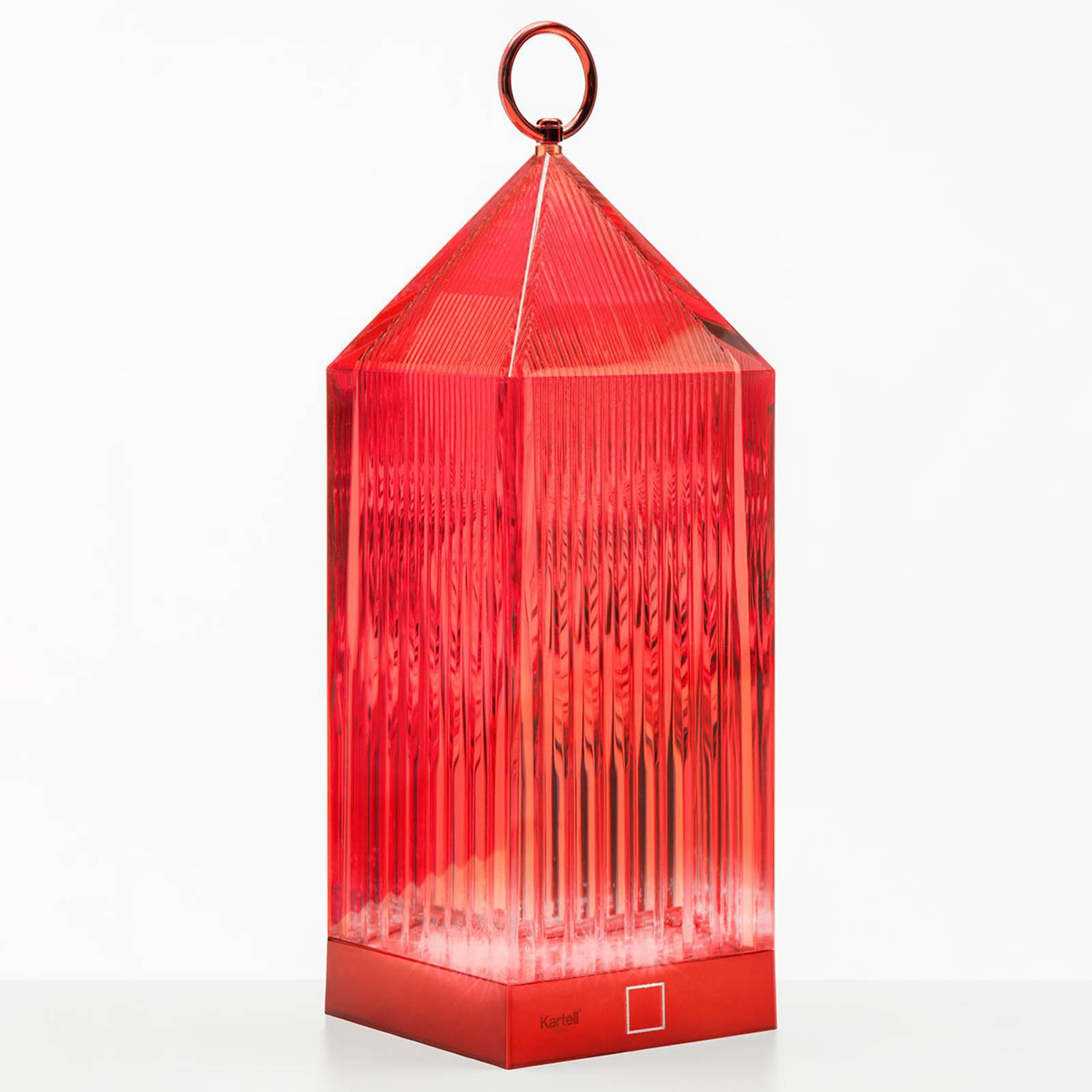 Kartell Lantern LED-bordlampe, rød IP54