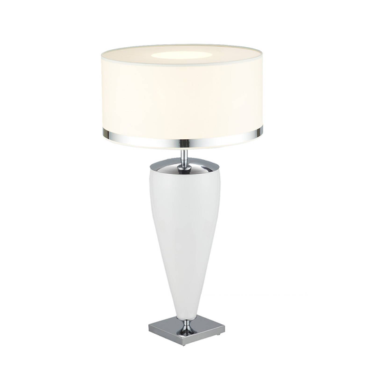 Bordlampe Lund, hvit/opal, høyde 60 cm