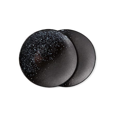70s ceramics asjett 17,5 cm sett med 2, Stars