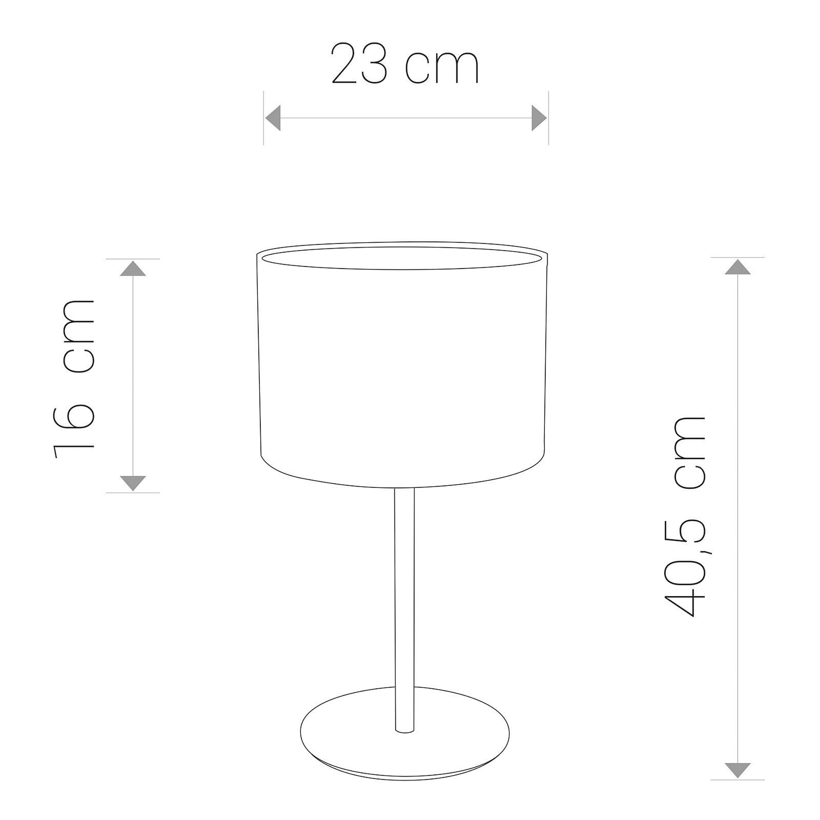 Bordlampe Alice med tekstilskjerm, kaffe