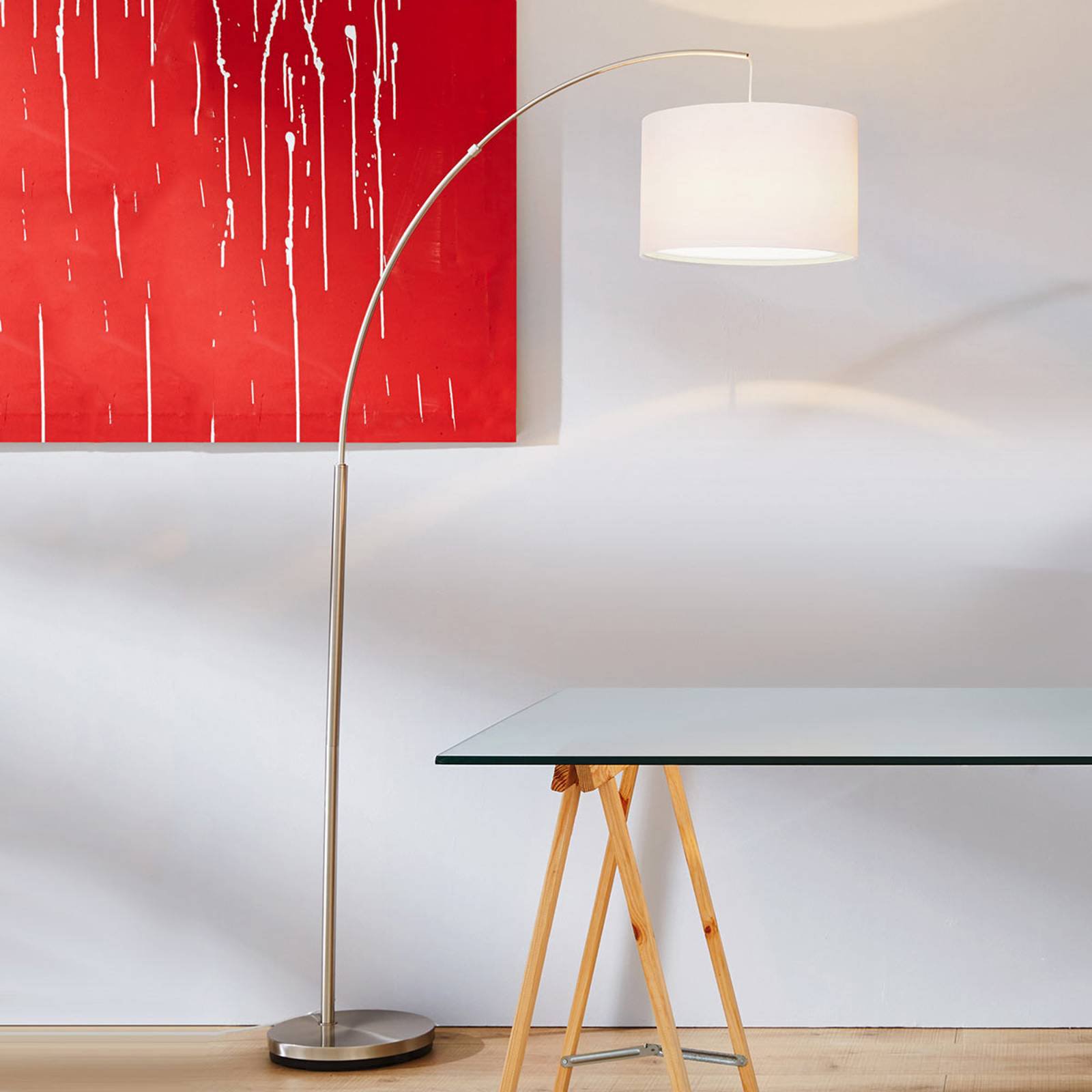 Klassisk Clarie buet lampe i hvitt