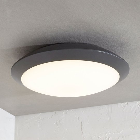 Utendørs LED-taklampe Naira, grå, uten sensor