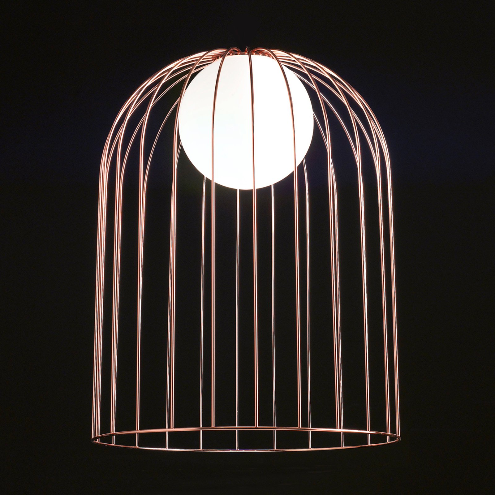 Kobberfarget metall-bordlampe Kluvi