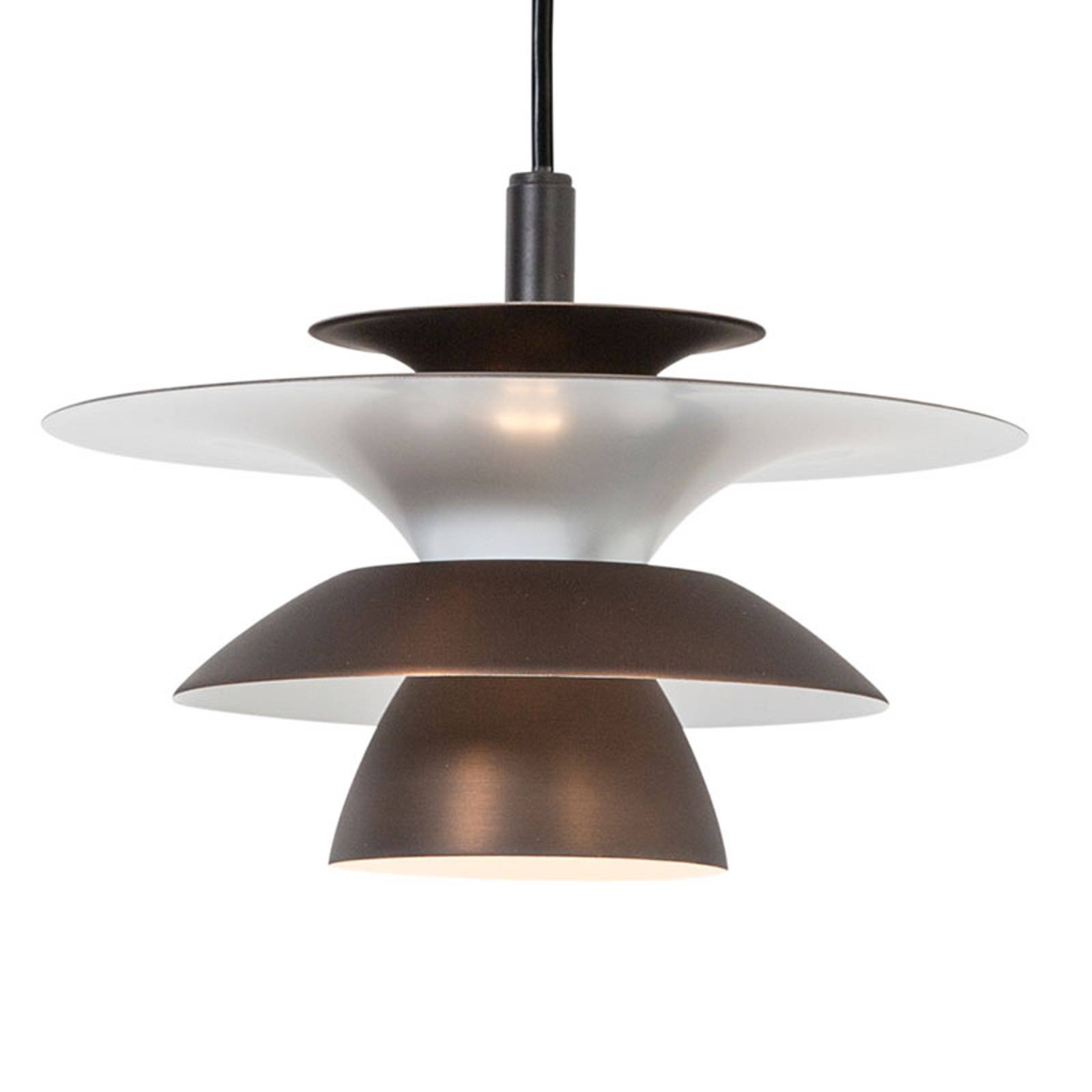 LED-pendellampe Picasso 1 lyskilde Ø 18cm rustbrun