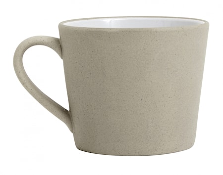 Kopp Steingods med håndtak Beige/Hvit