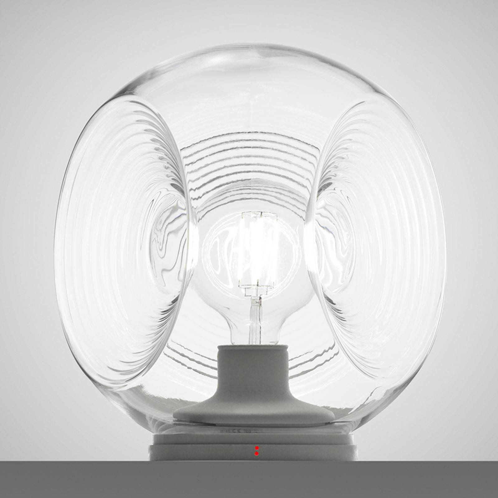 Fabbian Eyes bordlampe av glass med klar diffusor