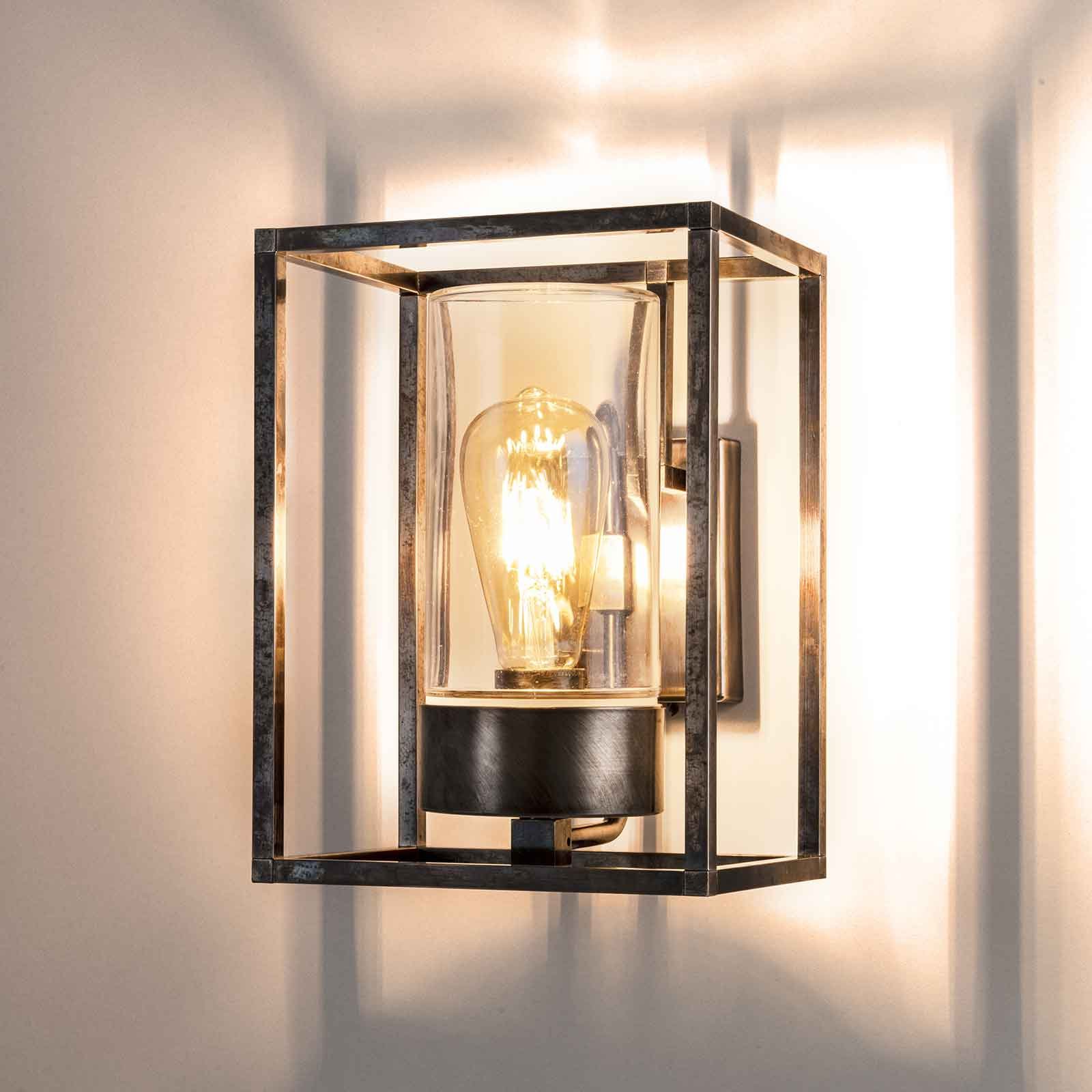 Cubic³ 3363 utendørs vegglampe antikk nikkel/klar