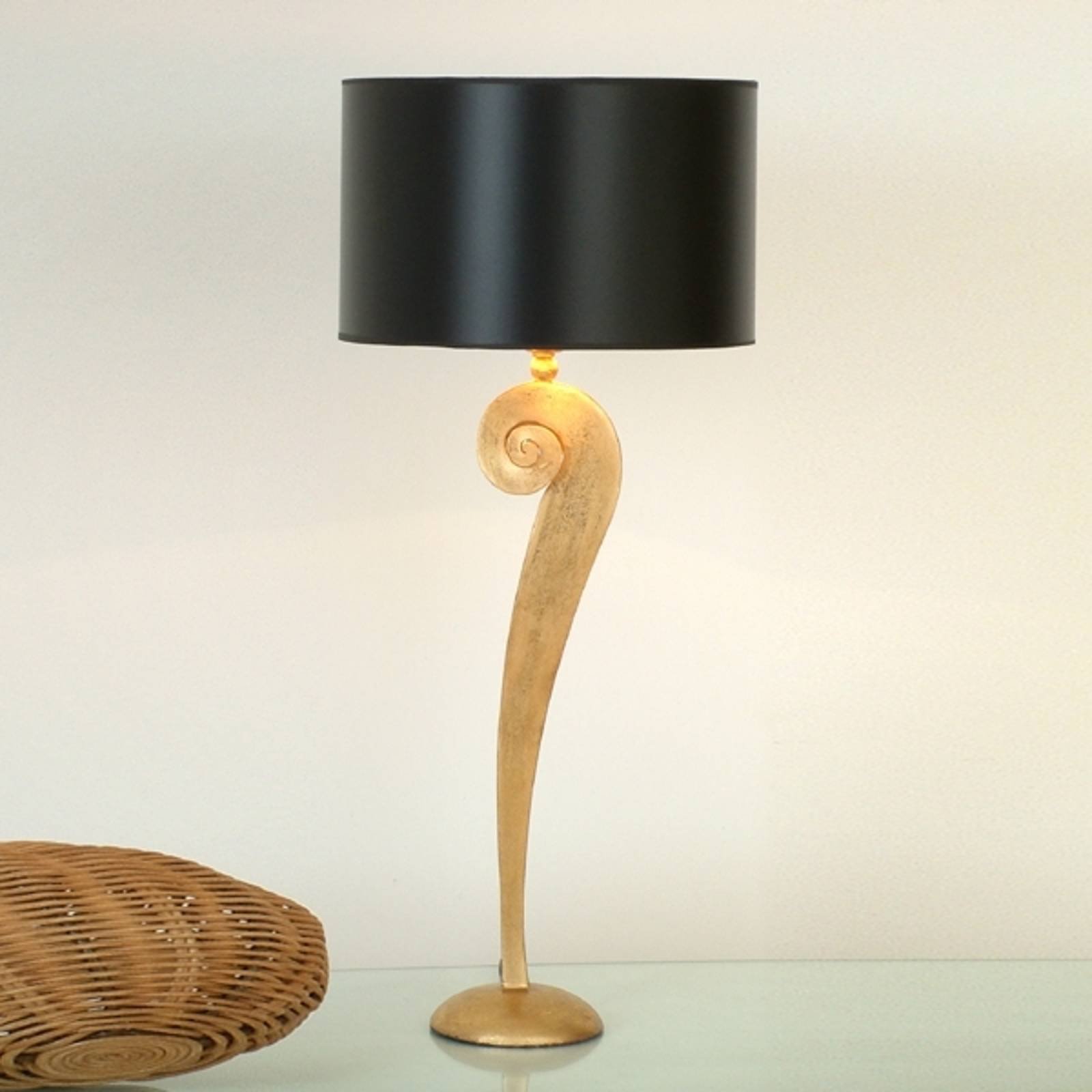Eksklusiv bordlampe LORGOLIOSO i gull-sort