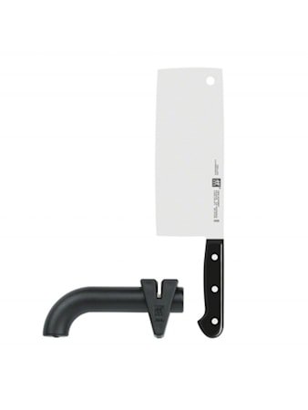 Twin Gourmet Kinesisk kokkekniv/øks 18 cm & knivsliper svart.