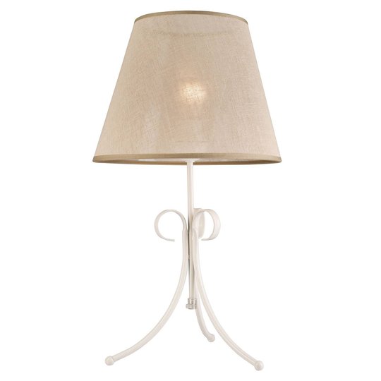 Tekstil-bordlampe Midgrad, hvit