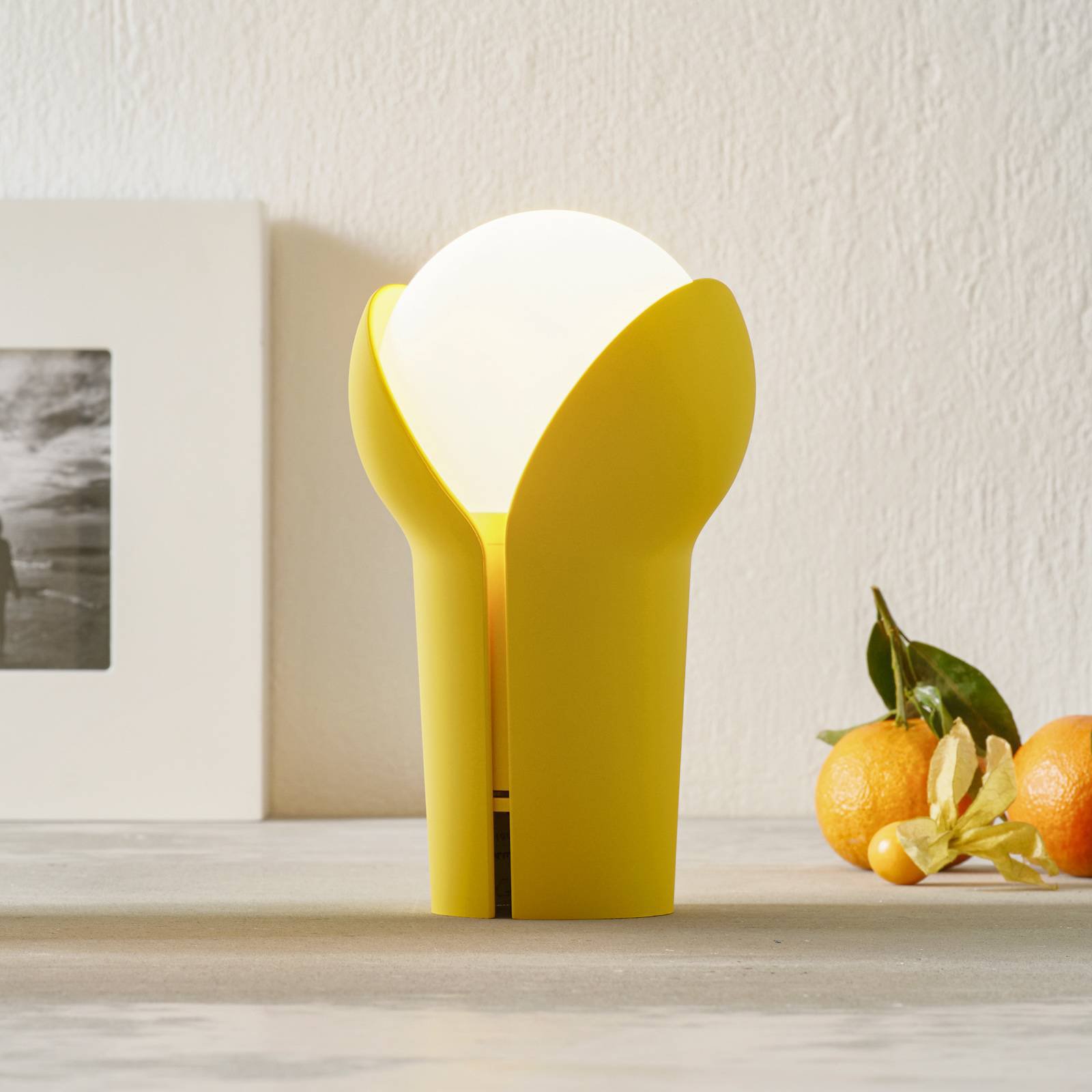 Innermost Bud LED-bordlampe, bærbar, lemon