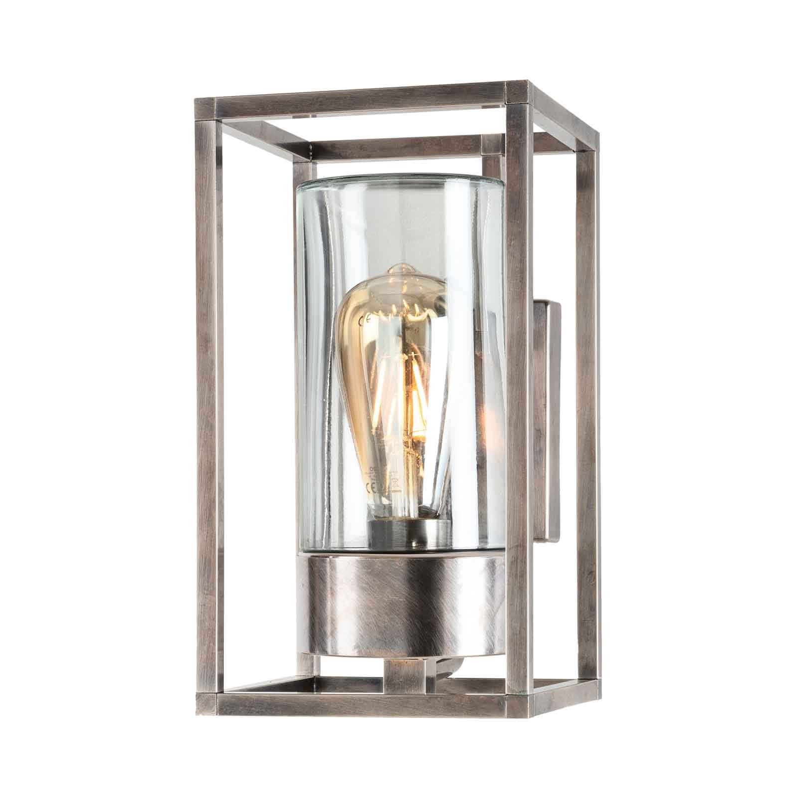 Cubic³ 3364 utendørs vegglampe antikk nikkel/klar