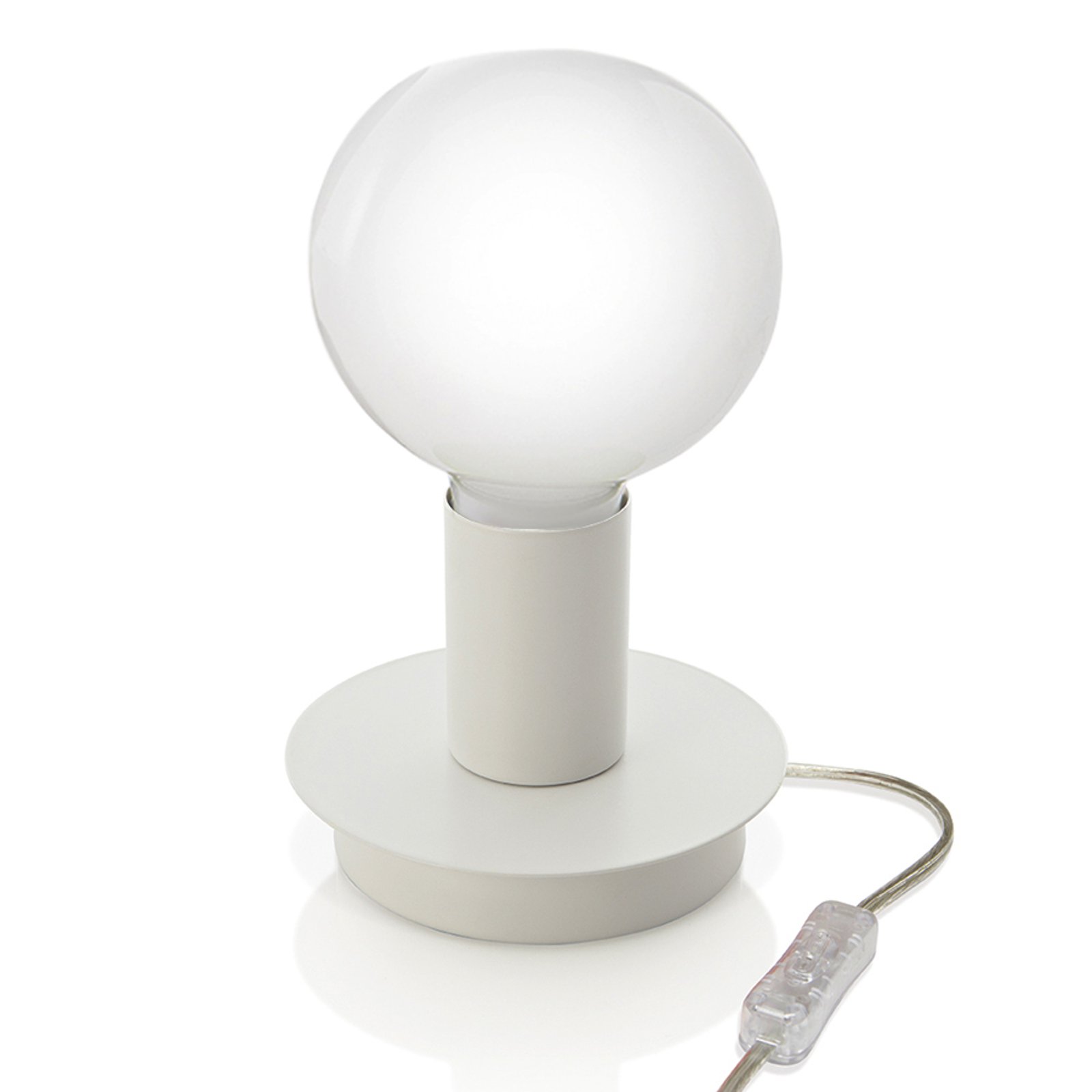 Puristisk bordlampe Lumetto - hvit